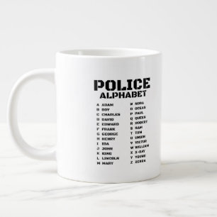 Polizei Alphabet Von Adam bis Zebra Jumbo-Tasse