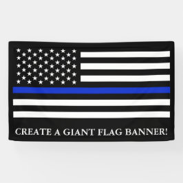 Polizei als amerikanische Flagge Banner