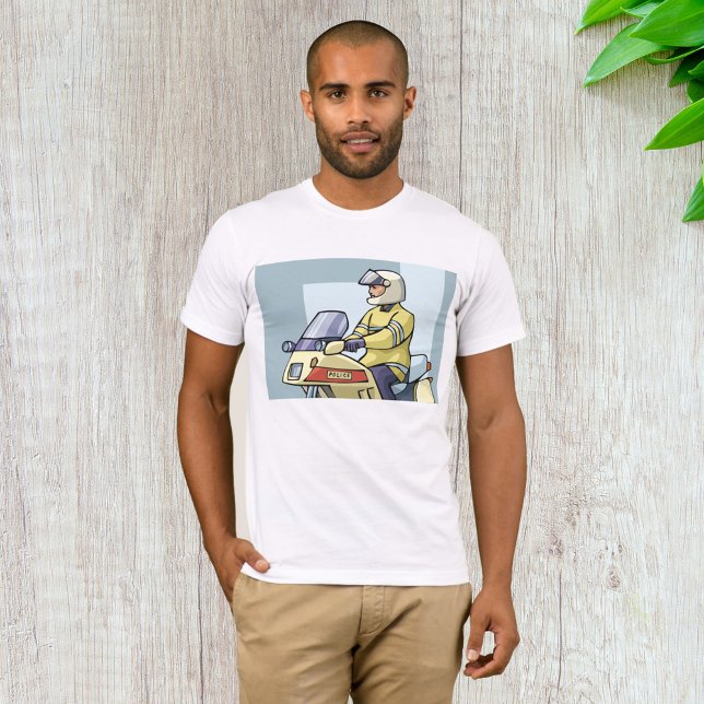 Polizei auf einem T - Shirt mit Motorrädern (Von Creator hochgeladen)
