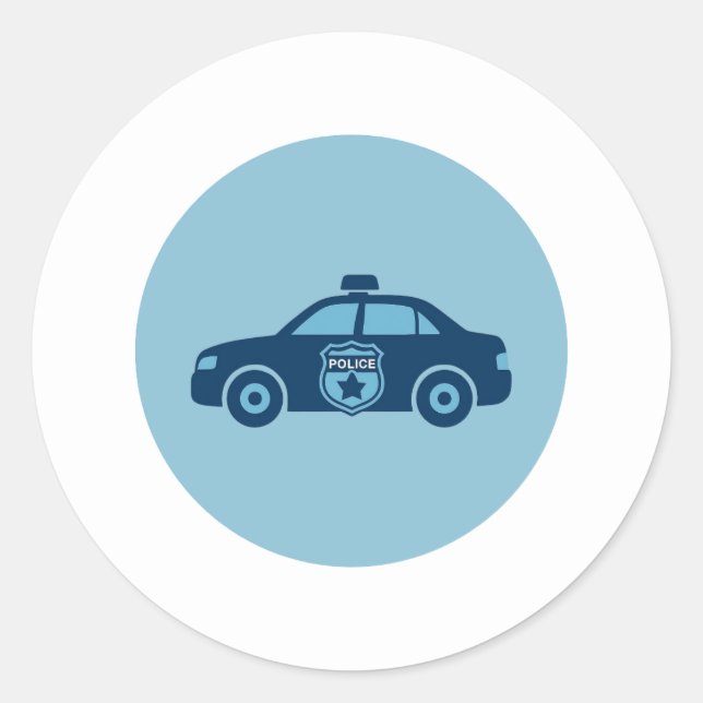 Polizei Auto Aufkleber  (Vorderseite)