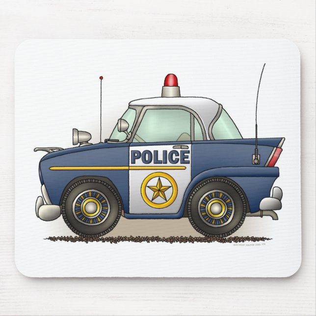 Polizei-Auto-Polizei Crusier Mousepad (Vorne)