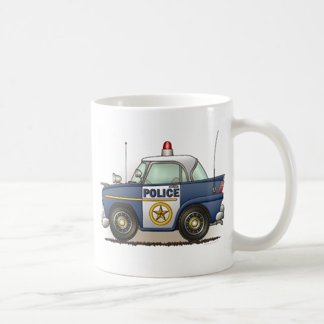 Polizei-Auto-Polizei Crusier Polizist-Auto-Tasse Tasse (Rechts)