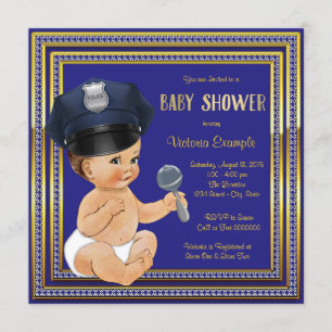 Polizei-Baby-Shower-Einladungen Einladung