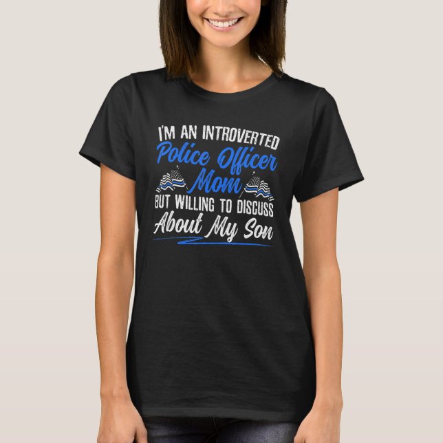 Polizei-Beamter Polizist Mutter T-Shirt (Vorderseite)