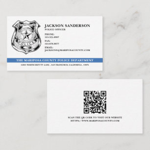 Polizei Beamter Rechtsdurchsetzung QR-Code-Logo Visitenkarte
