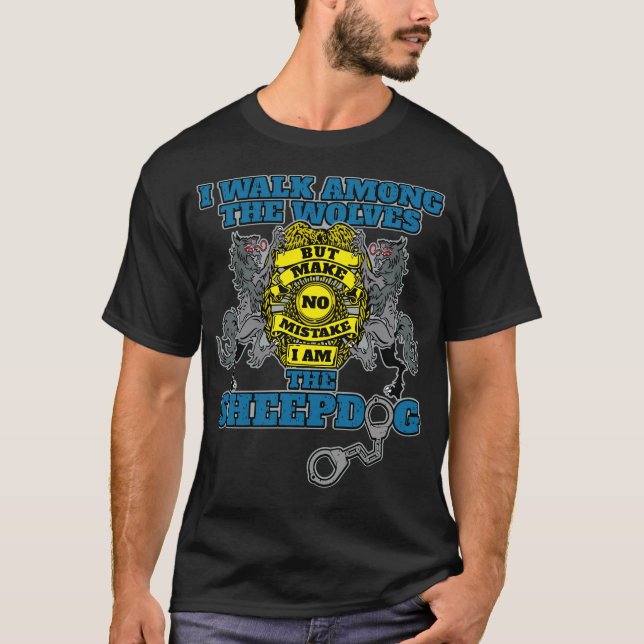 Polizei bin ich der Schäferhund T-Shirt (Vorderseite)