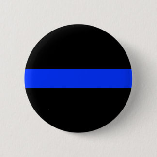 Polizei-blaue dünne Linie Knopf Button