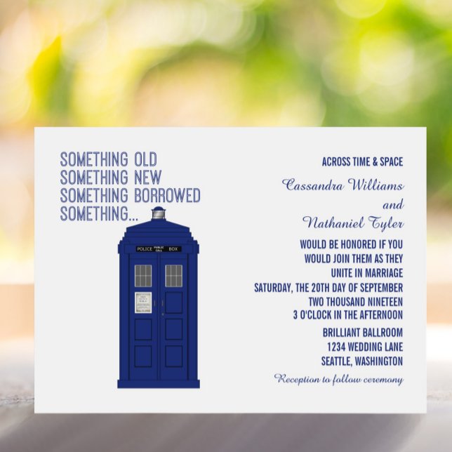 Polizei Box Wedding Invite v1 Einladung (Police Box Wedding invite)