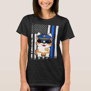 Polizei Corgi Unterstützt die Blaue Polizeibehörde T-Shirt