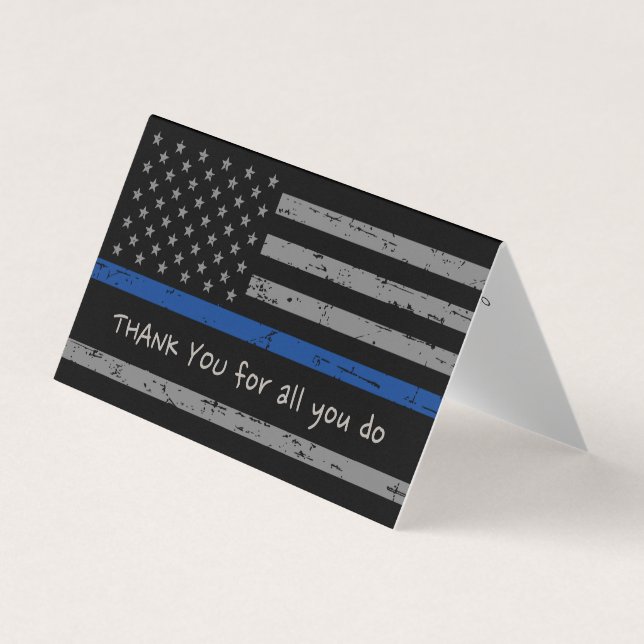 Polizei dankt Ihnen für die Strafverfolgung Thin B Visitenkarten (Vorderseite)