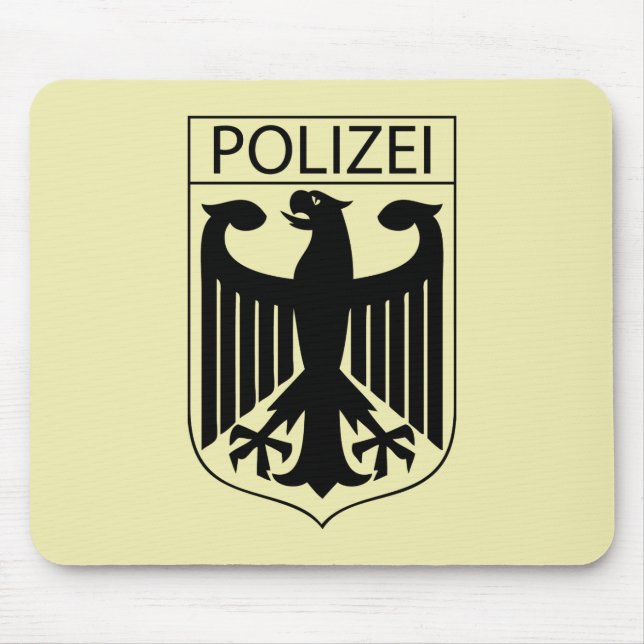 POLIZEI - Deutsches Symbol der Polizei Mousepad (Vorne)