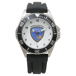 Polizei, die stolz dient armbanduhr
