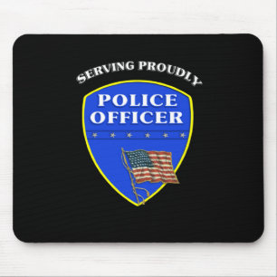 Polizei, die stolz dient mousepad