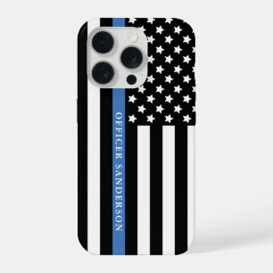 Polizei Dünne Blaue Linie Amerikanische Flagge Off iPhone 15 Pro Hülle