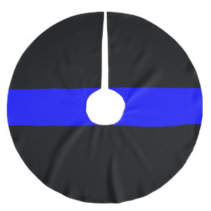 Polizei - dünne Blue Line Polyester Weihnachtsbaumdecke