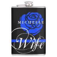 Polizei-Ehefrau-dünne blaue Linie