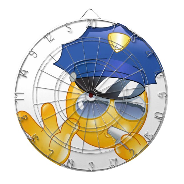 Polizei Emoji Dartscheibe (vorne)