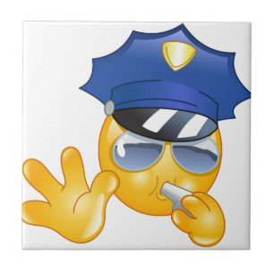Polizei Emoji Fliese