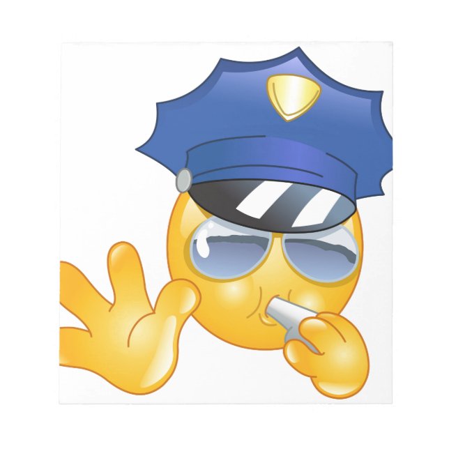 Polizei Emoji Notizblock (Vorderseite)