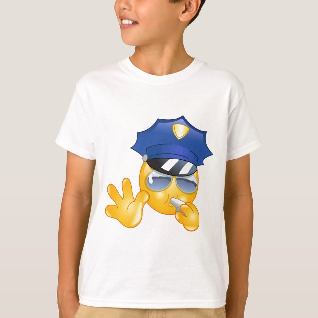 Polizei Emoji T-Shirt (Vorderseite)