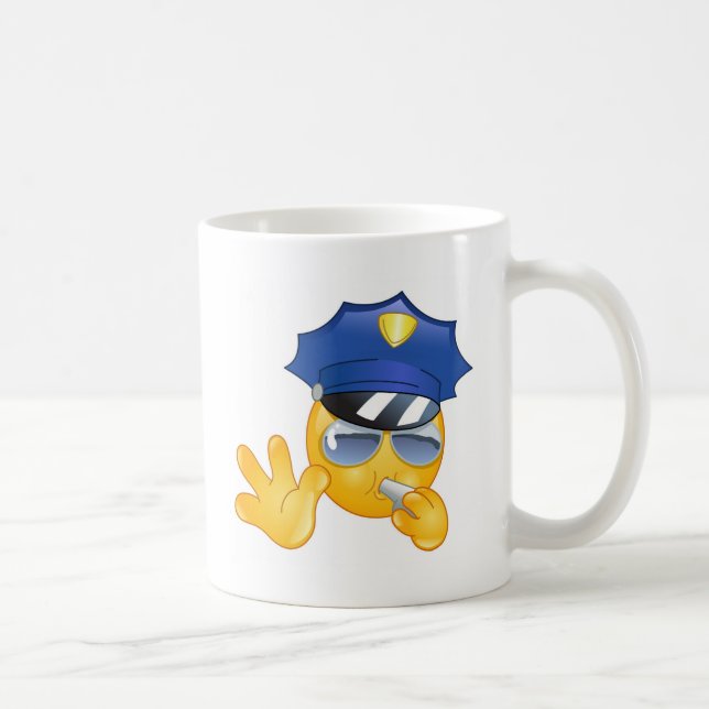 Polizei Emoji Tasse (Rechts)