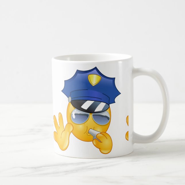 Polizei Emoji Tasse (Rechts)