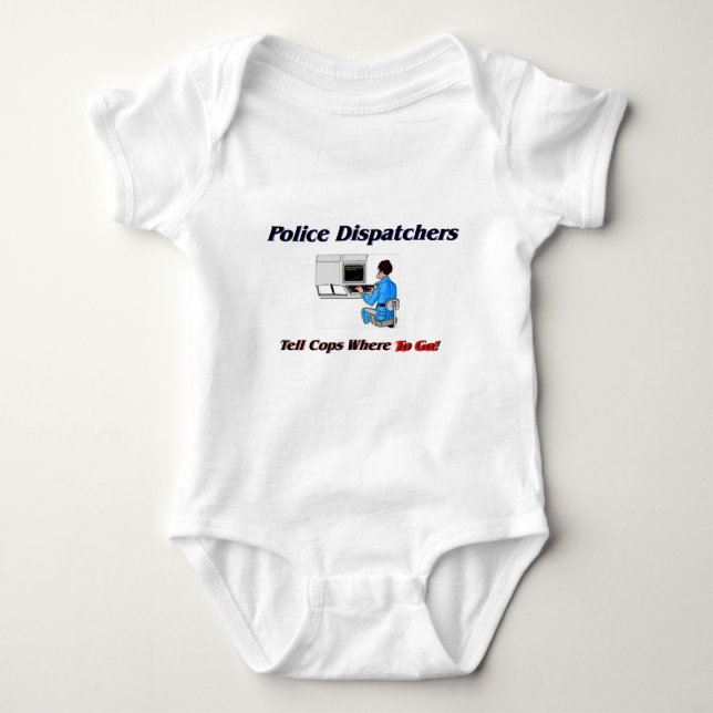Polizei-Fahrdienstleiter Baby Strampler (Vorderseite)