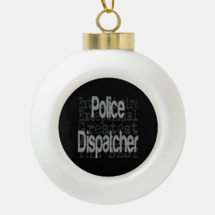 Polizei-Fahrdienstleiter Extraordinaire Keramik Kugel-Ornament