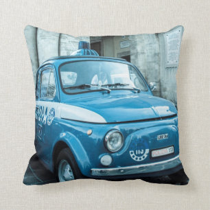 Polizei Fiat 500 in Italien, klassisches Autokisse Kissen