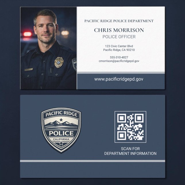 Polizei Foto Logo QR Code Visitenkarte (Von Creator hochgeladen)