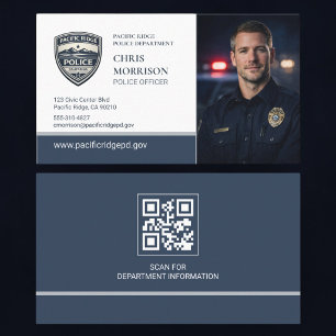 Polizei-Foto-QR-Code Polizei-Dienstausweis Visitenkarte