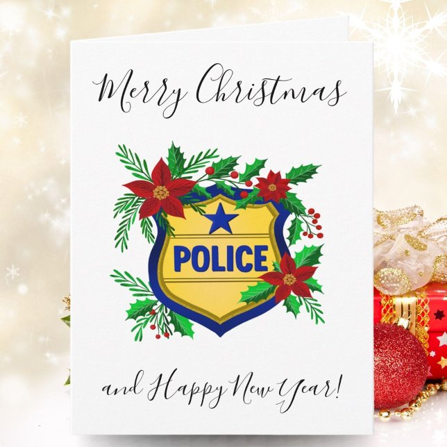 Polizei Frohe Weihnachten und ein glückliches neue (Von Creator hochgeladen)