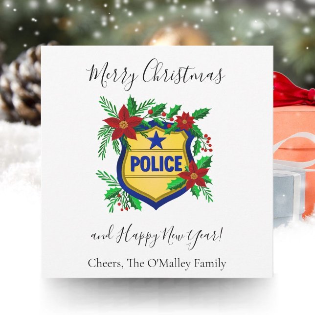 Polizei Frohe Weihnachten und ein glückliches neue (Von Creator hochgeladen)