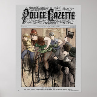 Polizei Gazette Plakat Bike Race