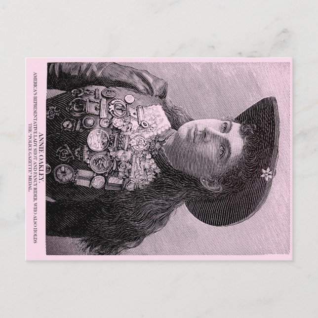 Polizei Gazette Postcard Annie Oakley Postkarte (Vorderseite)