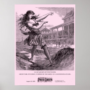 Polizei Gazette Poster Sandwich Island Girl