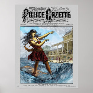 Polizei Gazette Poster Sandwich Island Girl (Farbe