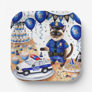 Polizei Geburtstag Pappteller