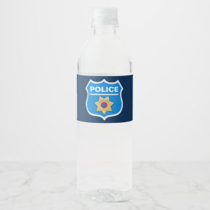 Polizei Geburtstagsfeier Wasserflaschenetikett
