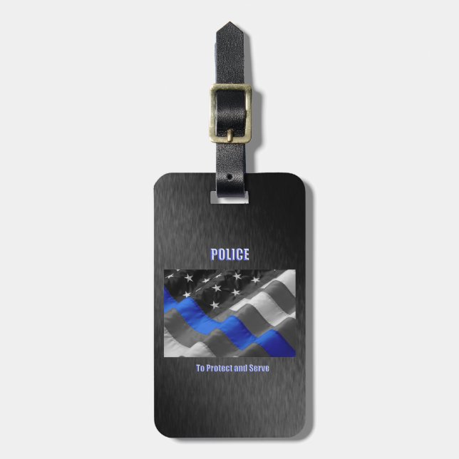 Polizei Gepäckanhänger (Vorderseite vertikal)