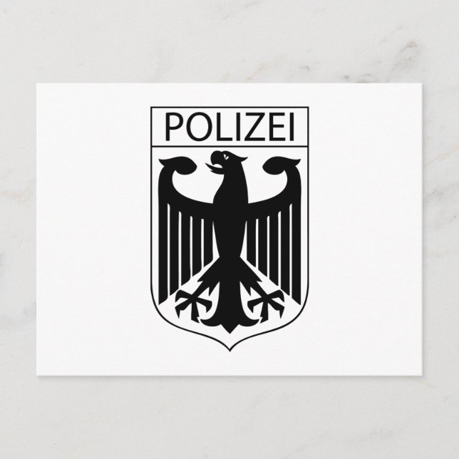 POLIZEI - Geschenke für das deutsche Polizeizeiche Postkarte (Vorderseite)