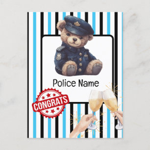 Polizei-Gratulationskarte Postkarte