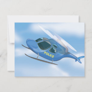 Polizei-Hubschrauber Einladung