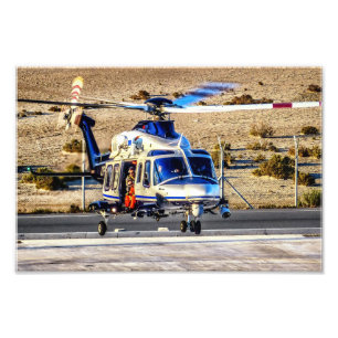 Polizei-Hubschrauber Fotodruck