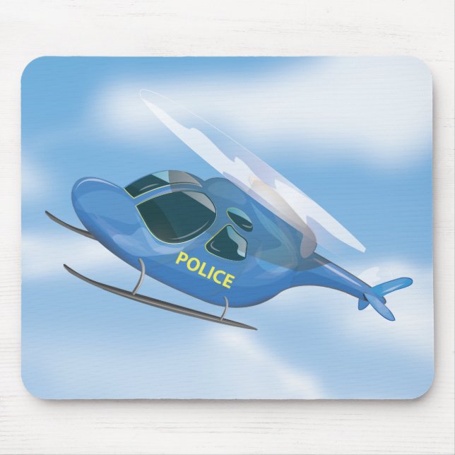 Polizei-Hubschrauber Mousepad (Vorne)