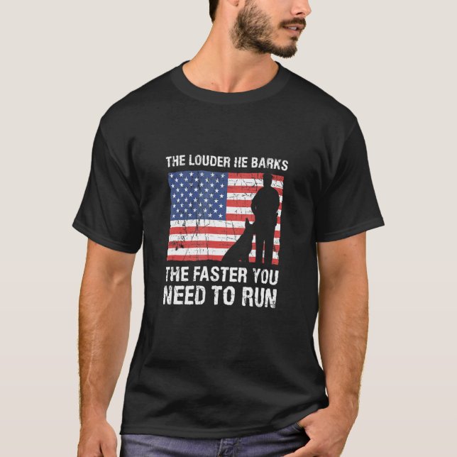 Polizei Hund Amerikanischer Flaggenbeamter Hunde G T-Shirt (Vorderseite)