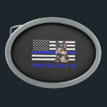 Polizei-Hundeführer Ovale Gürtelschnalle<br><div class="desc">Polizei-Hundeführer</div>