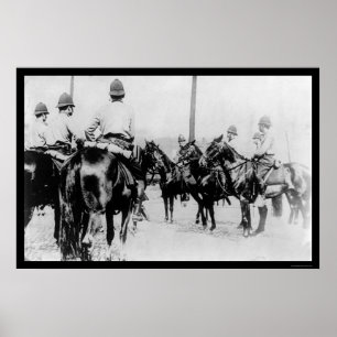 Polizei in Pittsburgh wartet Kohlestoß 1909 Poster