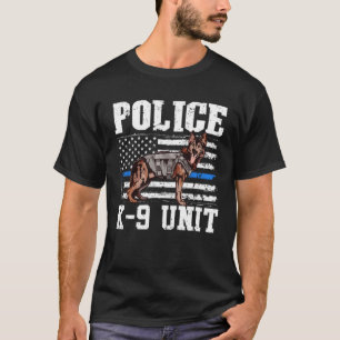 Polizei K9 Einheit Deutsche Schäferpolizei Hund Am T-Shirt