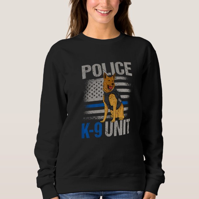 Polizei-K9-Einheit für einen K9-Handler Sweatshirt (Vorderseite)